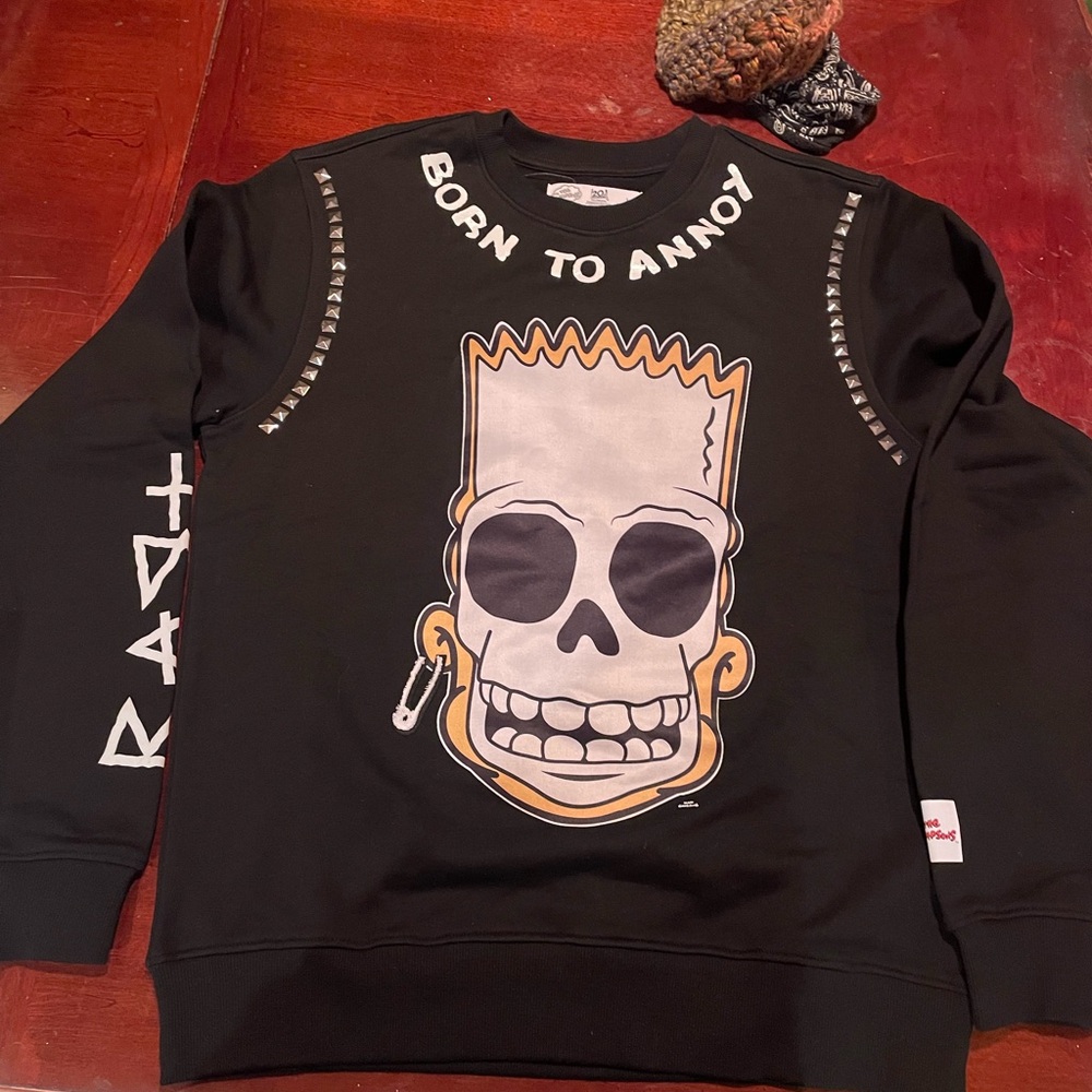 VIP Black Graphic Crewneck Sweater